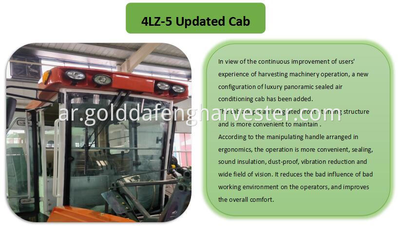 updated cab for rice harvesting